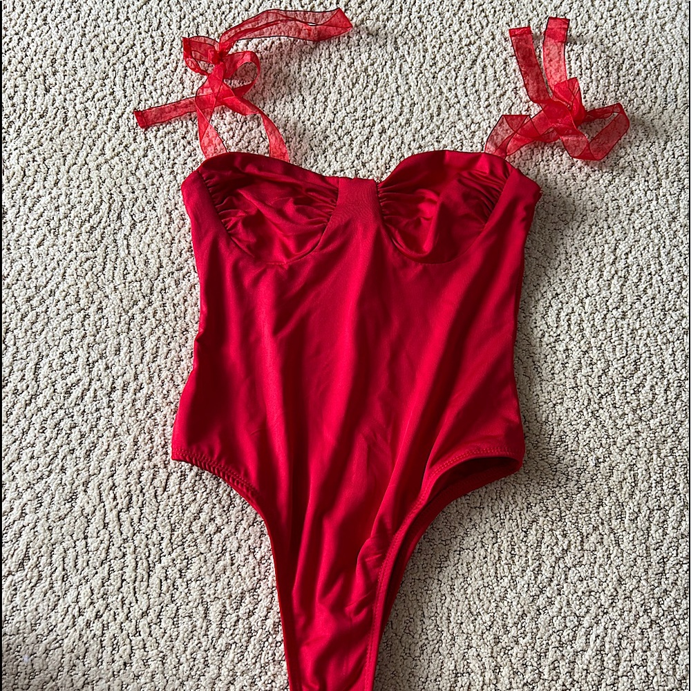 Red Princess Polly Bodysuit